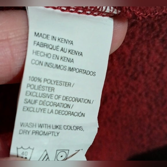 IZOD Thermosoft Quarter Zip Sweater Fleece Pullover Red XL - Picture 5 of 5